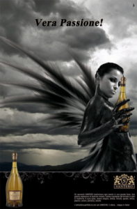 Реклама Moscato d'Asti Santero в стиле Passion