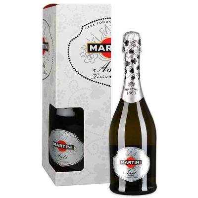 Купить Martini Asti in box, сладкое Шампанское Асти Мартини в подарочной коробке