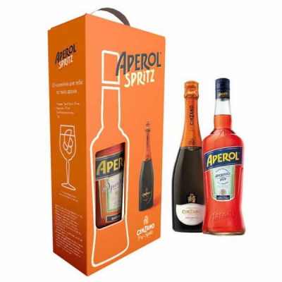 Аперетив Апероль Шприц набор Cinzano Prosecco DOCG + Aperol, набор в коробке