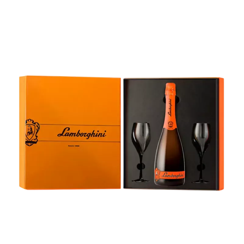Подарунковий набір ігристе Prosecco Superiore Millesimato DOCG Lamborghini / Просекко Суперіоре Міллезімато ігристе набір Італія, Вальдоббьядене